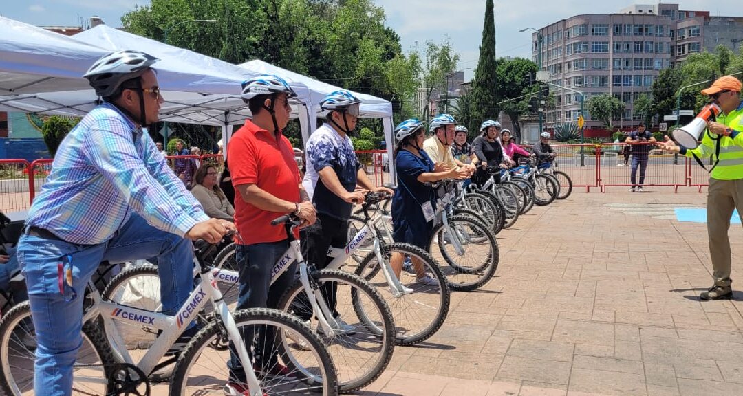 Alcaldía Cuauhtémoc demuestra su compromiso con la seguridad vial al capacitar a su personal con biciescuelas durante la 8ª Semana Mundial de la Seguridad Vial